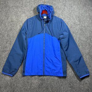 Vintage Starter Jacket Mens Small Windbreaker Full Zip Hood Pockets Logo 90's